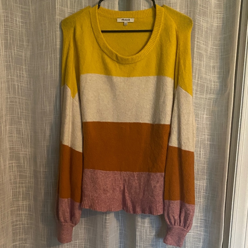 Madewell Multicolor Striped Crew Neck Sweater